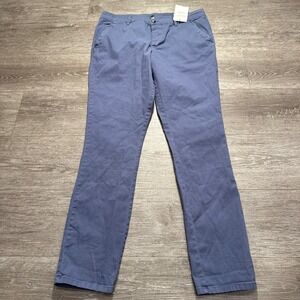 ASOS Pants Mens Blue 34 Chino NWT Slim Straight Casual Preppy Minimal 34x30